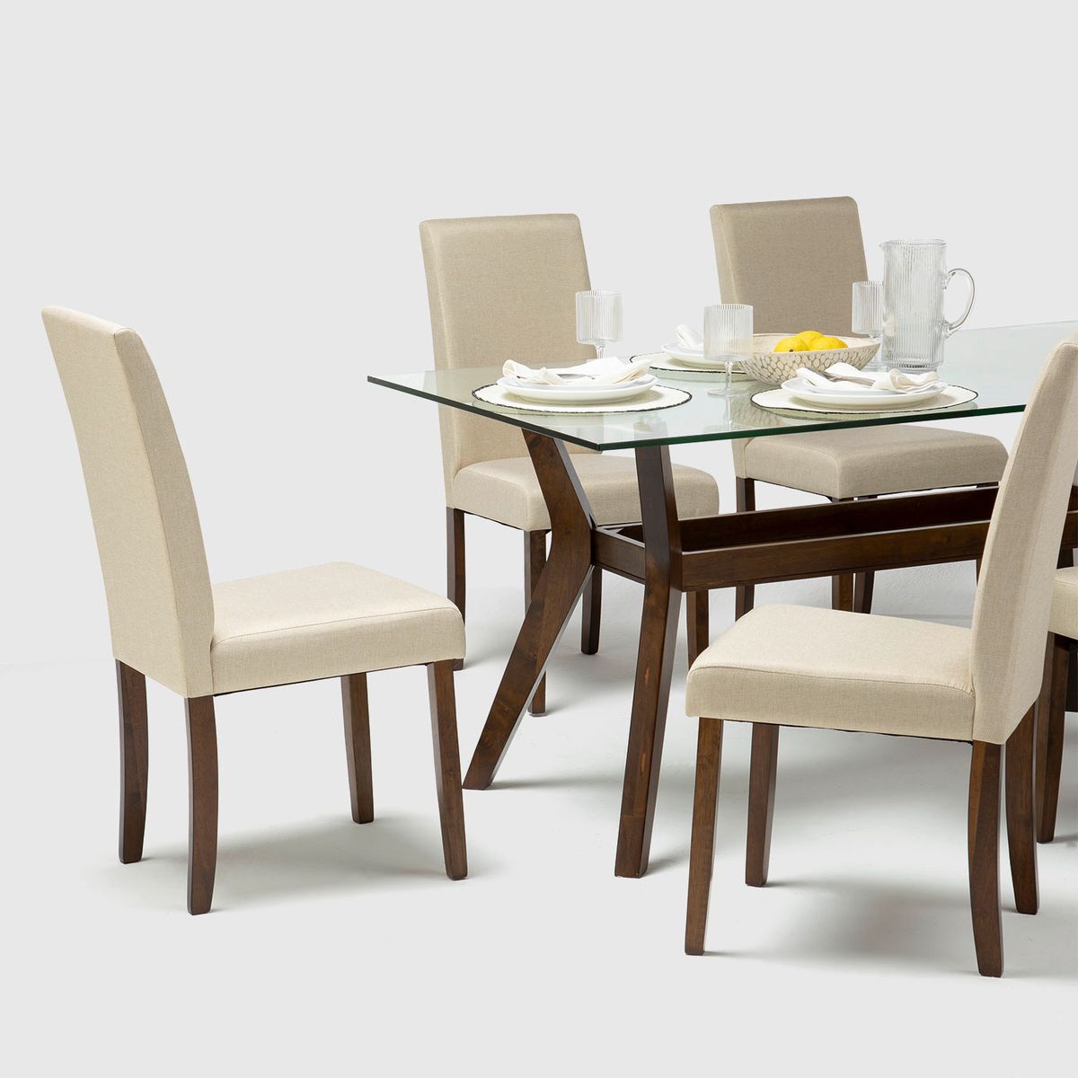 BASEMENT HOME - Juego de Comedor Margot Rect 6 Sillas