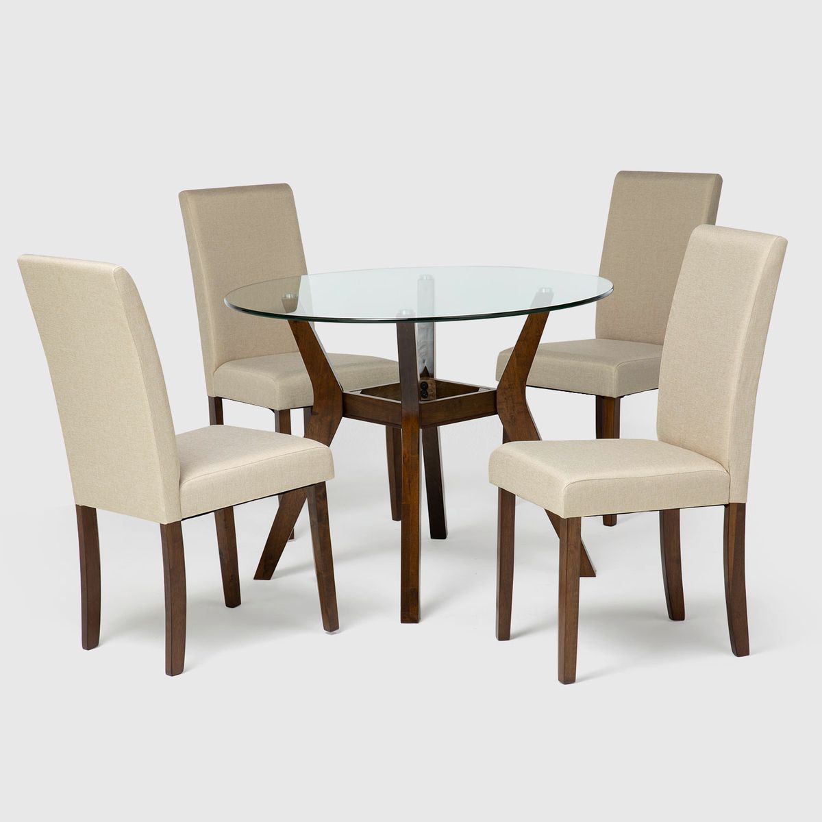 BASEMENT HOME - Juego de Comedor Margot Red 4 Sillas