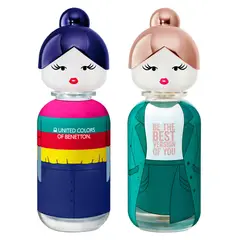 BENETTON - Kit Perfumes Best Friends Sisterland Blue Neroli EDT 80ml + Green Jasmin 80ml EDT