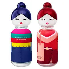 BENETTON - Kit Perfumes Best Friends Sisterland Blue Neroli EDT 80ml + Red Rose 80ml EDT