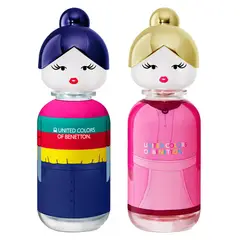 BENETTON - Kit Perfumes Best Friends Sisterland Blue Neroli EDT 80ml + Pink Raspberry 80ml EDT