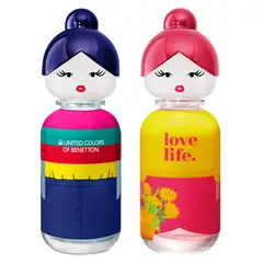BENETTON - Kit Perfumes Best Friends Sisterland Blue Neroli EDT 80ml + Yellow Peony 80ml EDT