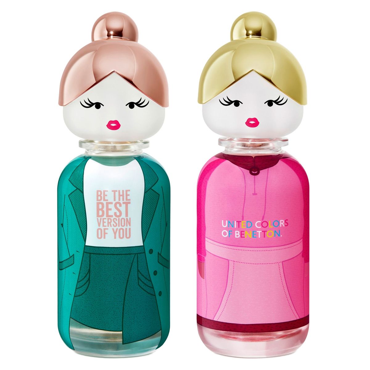 BENETTON - Kit Perfumes Best Friends Sisterland Green Jasmin EDT 80ml + Pink Raspberry EDT 80ml Benetton