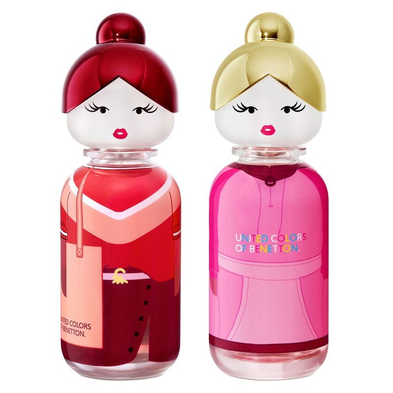 BENETTON - Kit Perfumes Best Friends Sisterland Red Rose EDT 80ml + Pink Raspberry EDT 80ml Benetton