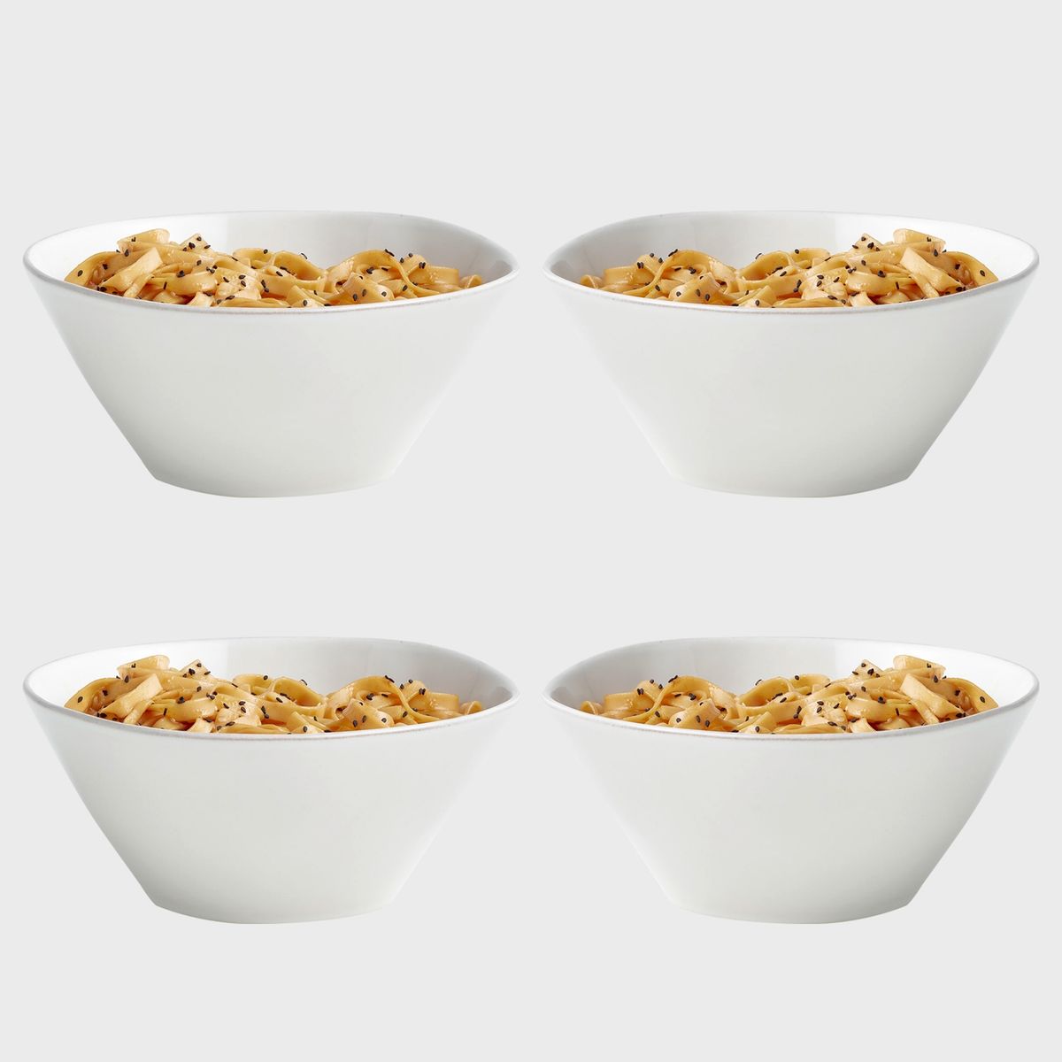 CRATE & BARREL - Set 4 Bowls Marin Blanco