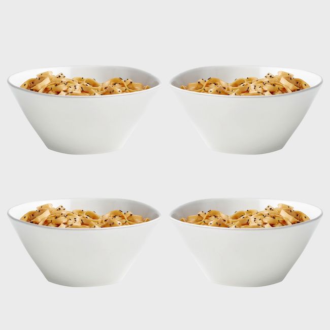 CRATE & BARREL - Set 4 Bowls Marin Blanco