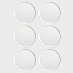CRATE & BARREL - Set 6 Platos Ensalada Mercer Blanco