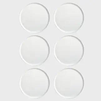CRATE & BARREL - Set 6 Platos Ensalada Mercer Blanco