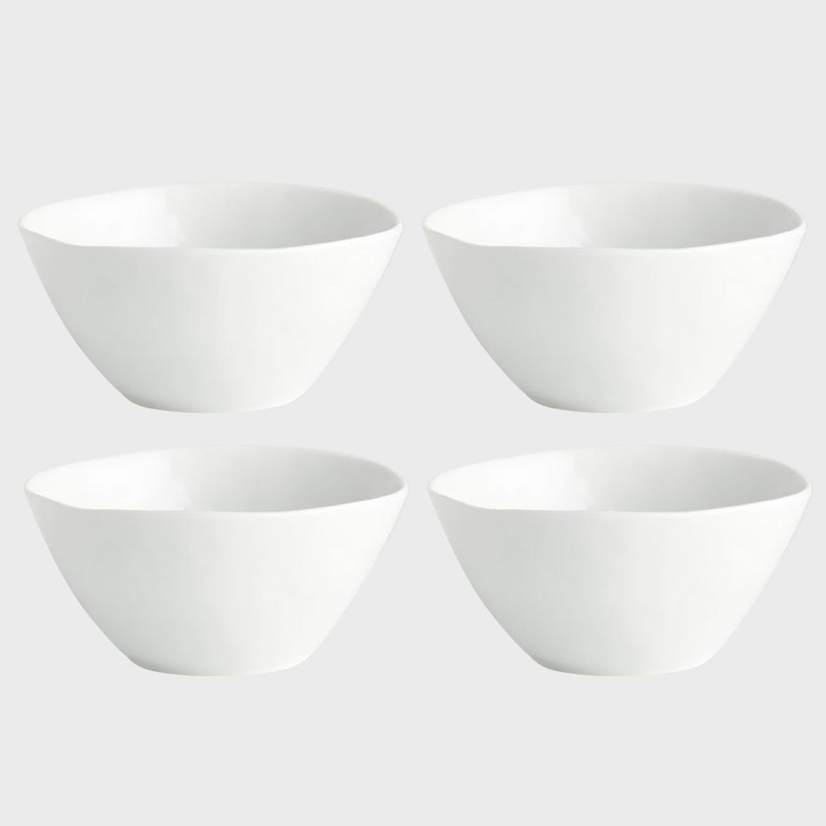 CRATE & BARREL - Set 4 Bowls Mercer Blanco