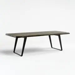CRATE & BARREL - Mesa Comedor Yukon Gris 235cm