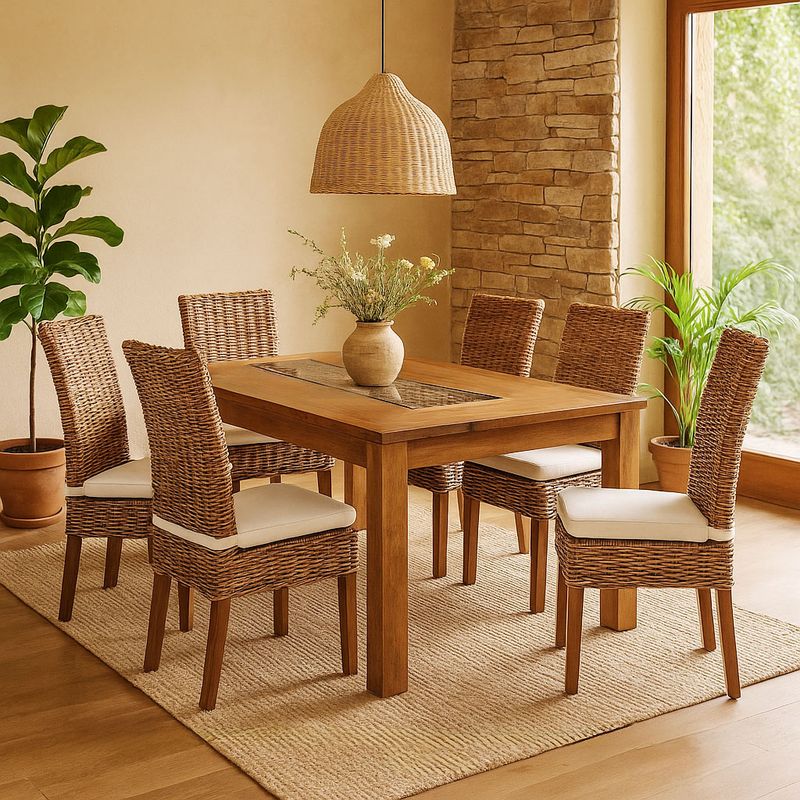 BASEMENT HOME - Juego de Comedor 6 Sillas Kretes