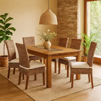 BASEMENT HOME - Juego de Comedor 6 Sillas Kretes