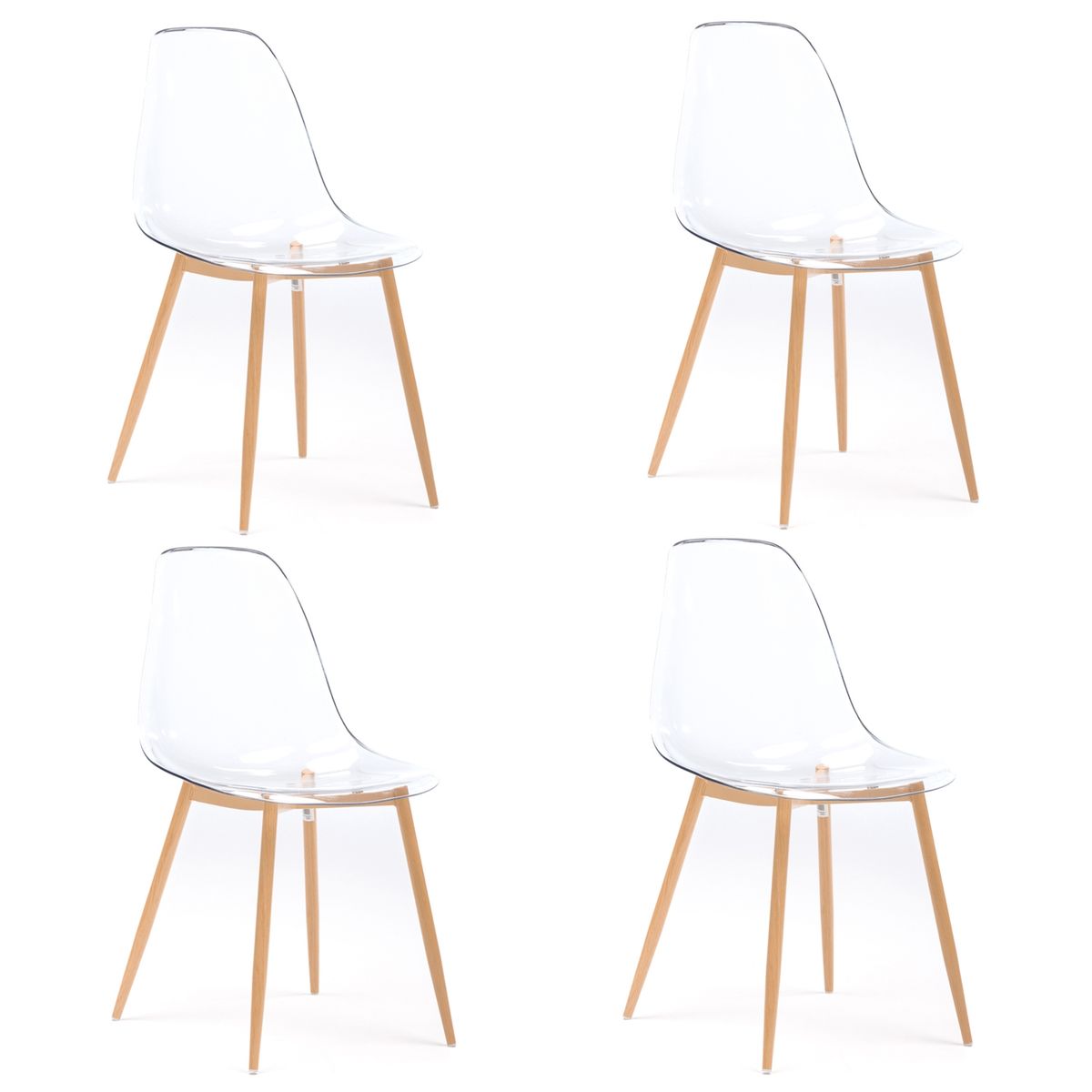  - Pack de 4 Sillas Triada Transparente