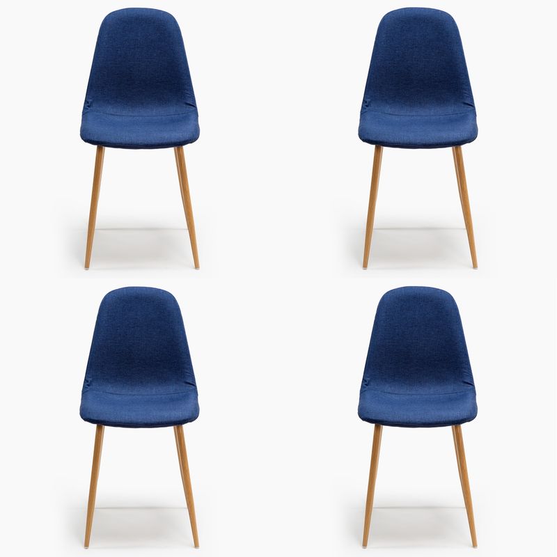  - Pack de 4 Sillas Triada Tela Azul