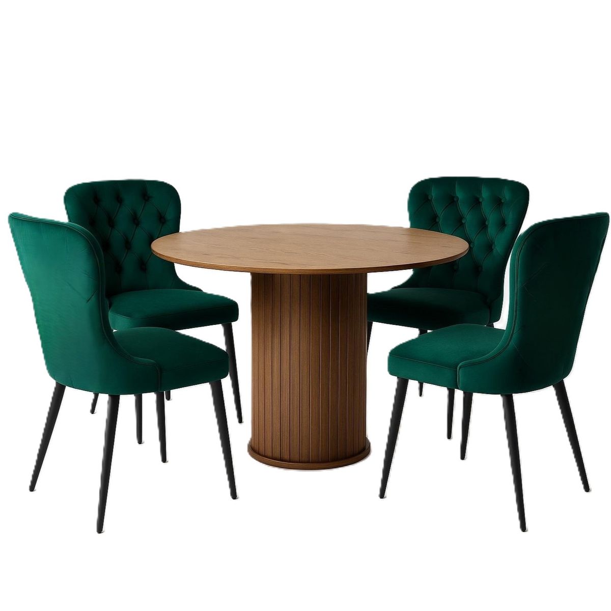  - Juego De Comedor Nola Nogal 4 Sillas Basement Home