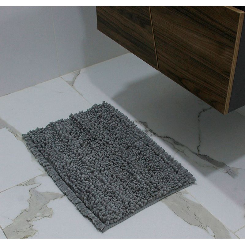ESSENZA - Tapete de Baño Chenille 1600 Gsm Gris Oscuro