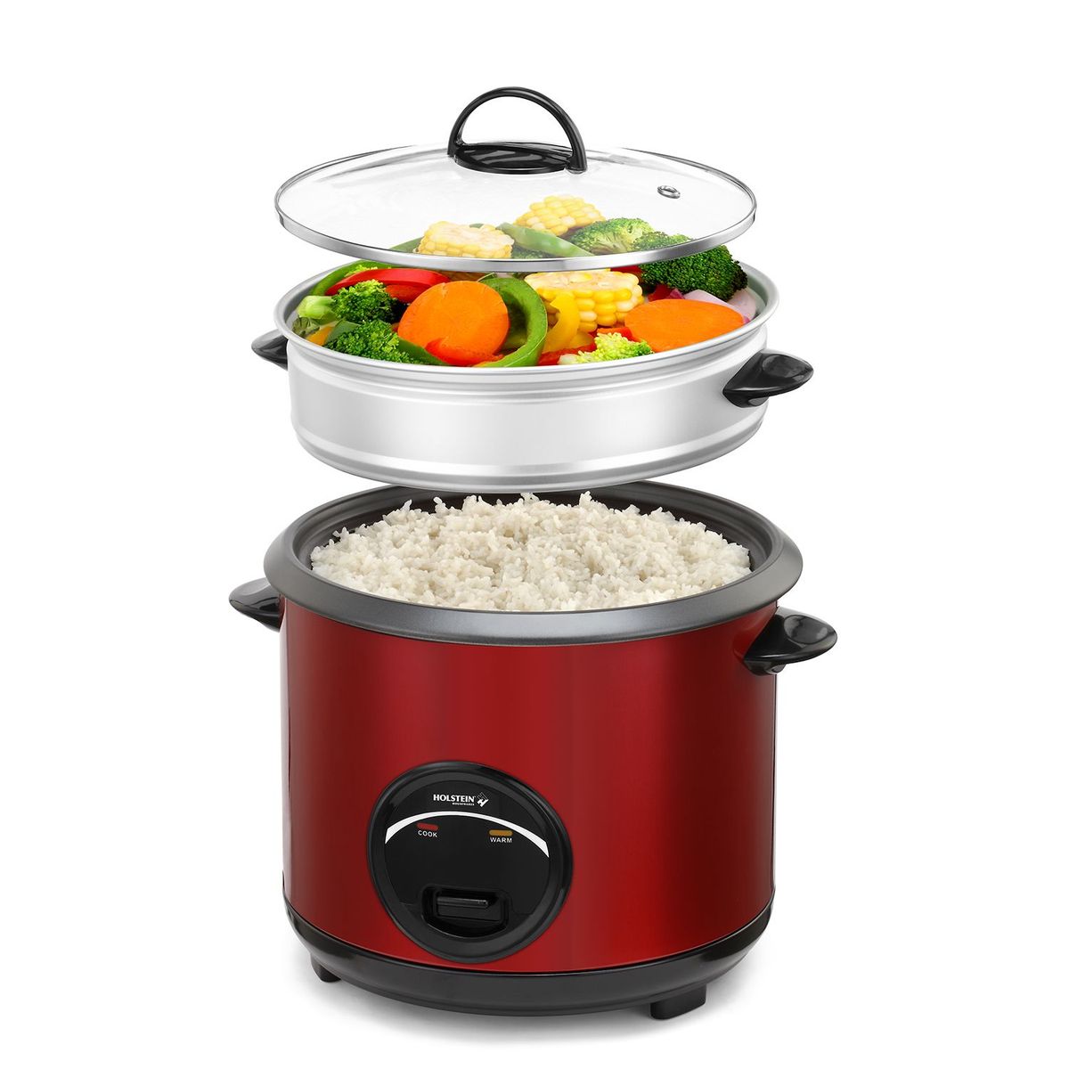 HOLSTEIN HOUSEWARES - Olla Arrocera Holstein 12 Tazas con Vaporera