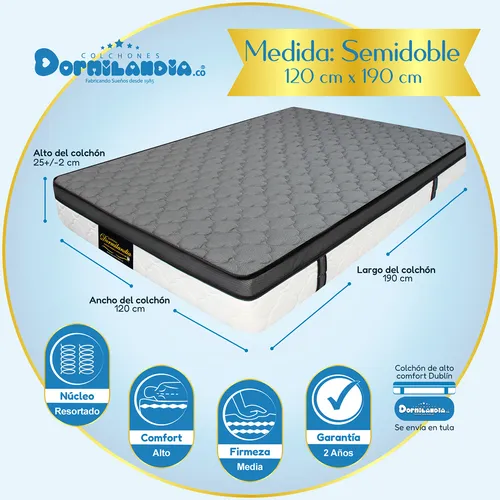 Colchón Semidoble Dormilandia