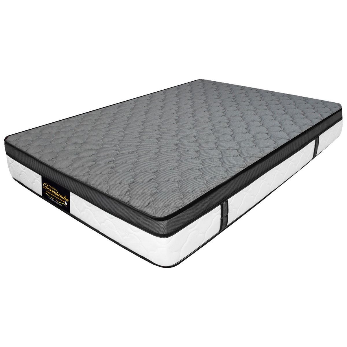 DORMILANDIA - Colchón King Firmeza Media Ortopédico Resortado con Pillow Dublín 200 x 200 cm Dormilandia