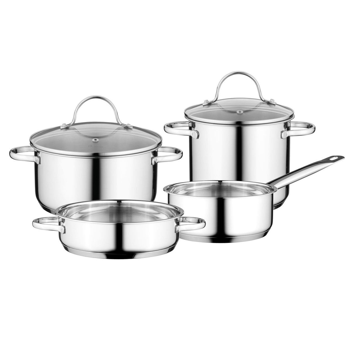 BERGHOFF - Juego de Ollas Berghoff 8 Piezas Essential Acero Inoxidable