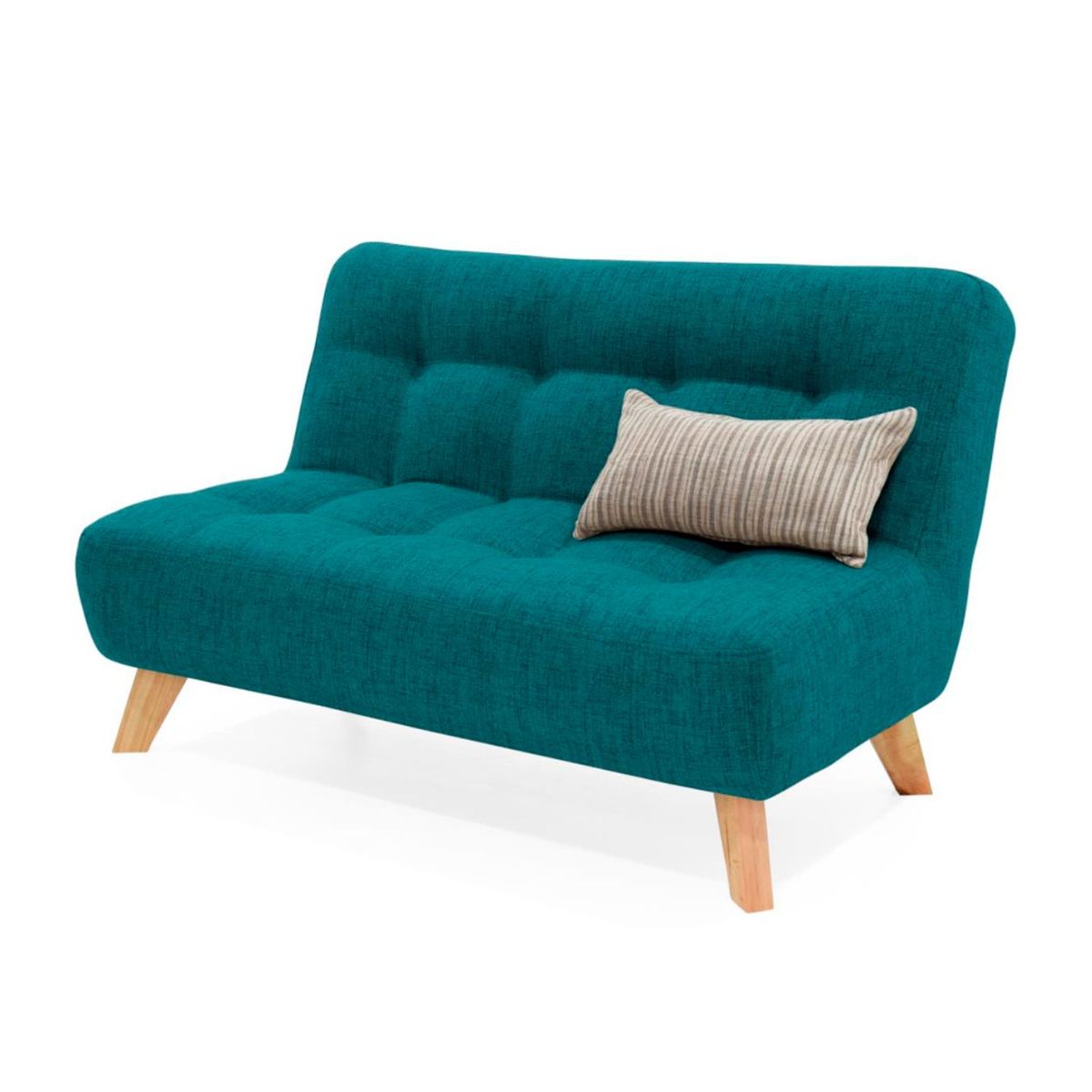 MICA - Sofá Moderno en Poliéster 2 Puestos Nantes Taupe 121 x 82 x 80 cm Mica