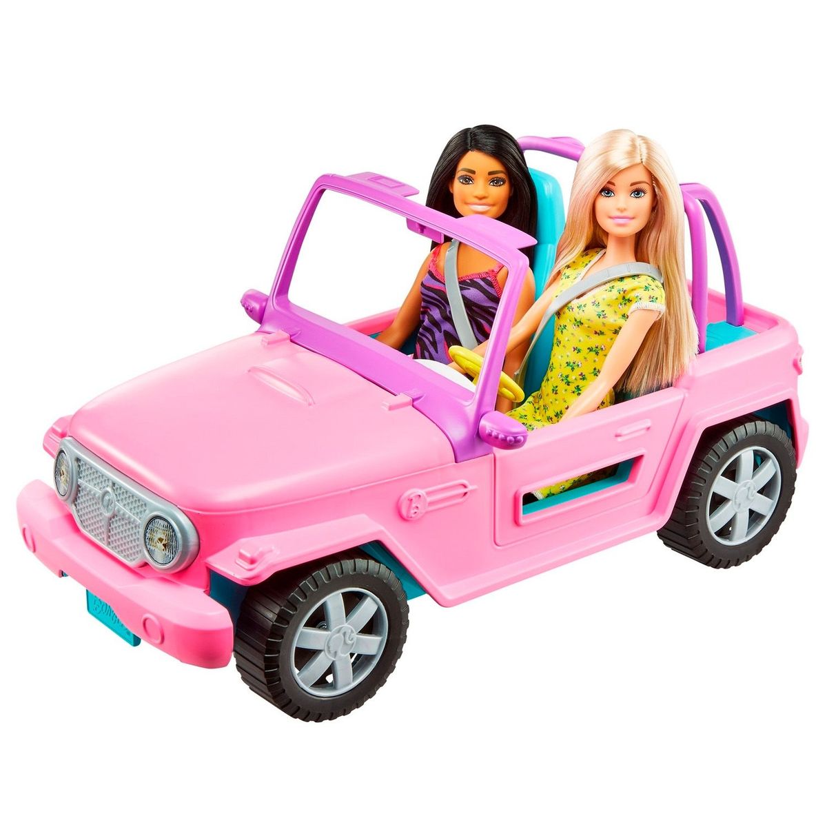 BARBIE - Barbie Jeep Con Muñeca y Amiga