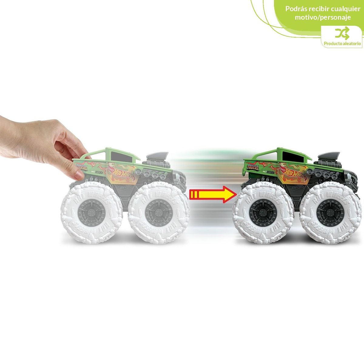 HOT WHEELS - Carro Hot Wheels Monster Trucks 1:43 Llantas Todo Terreno Surtido: Producto Aleatorio