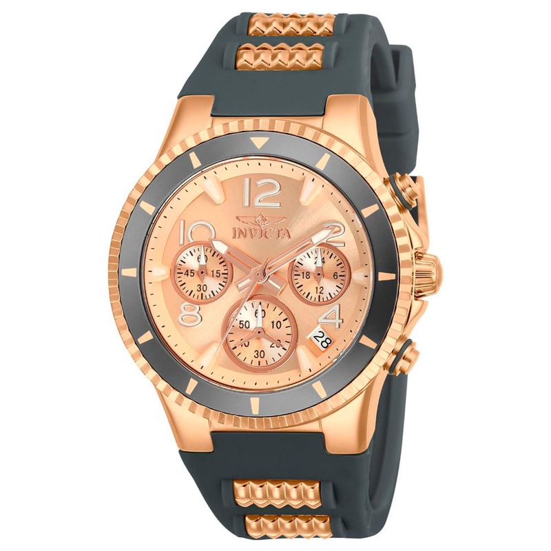 INVICTA - Reloj Invicta Mujer Blu . Reloj Silicona Oro rosa