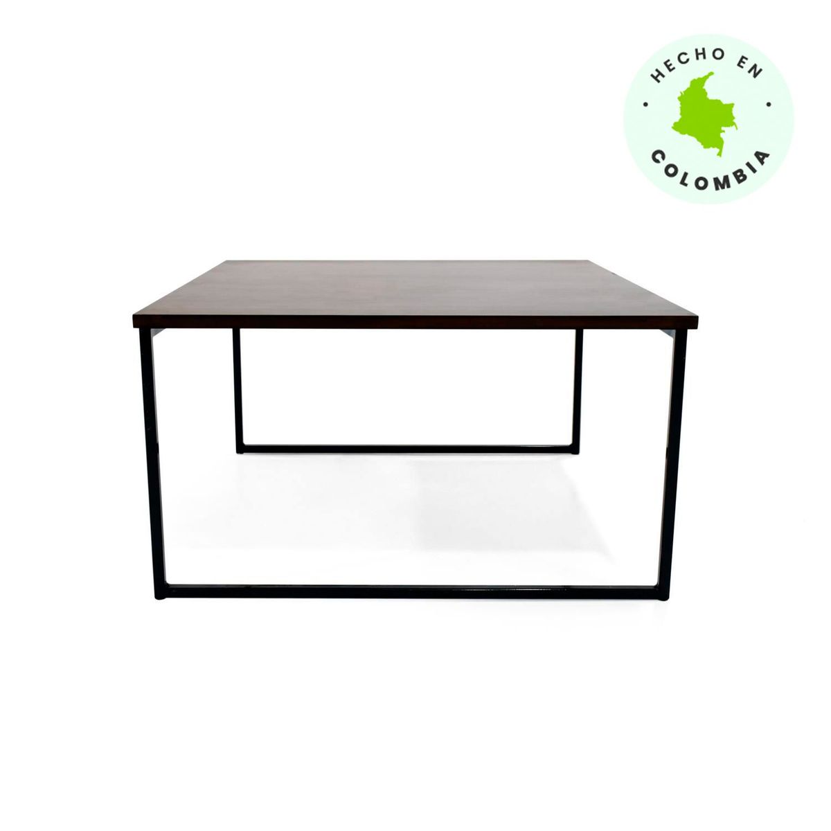 MICA - Mesa de Centro Moderna Cuadrada  en Aglomerado MDF Tulsa 60 x 33 x 60 cm Mica  - Mueble