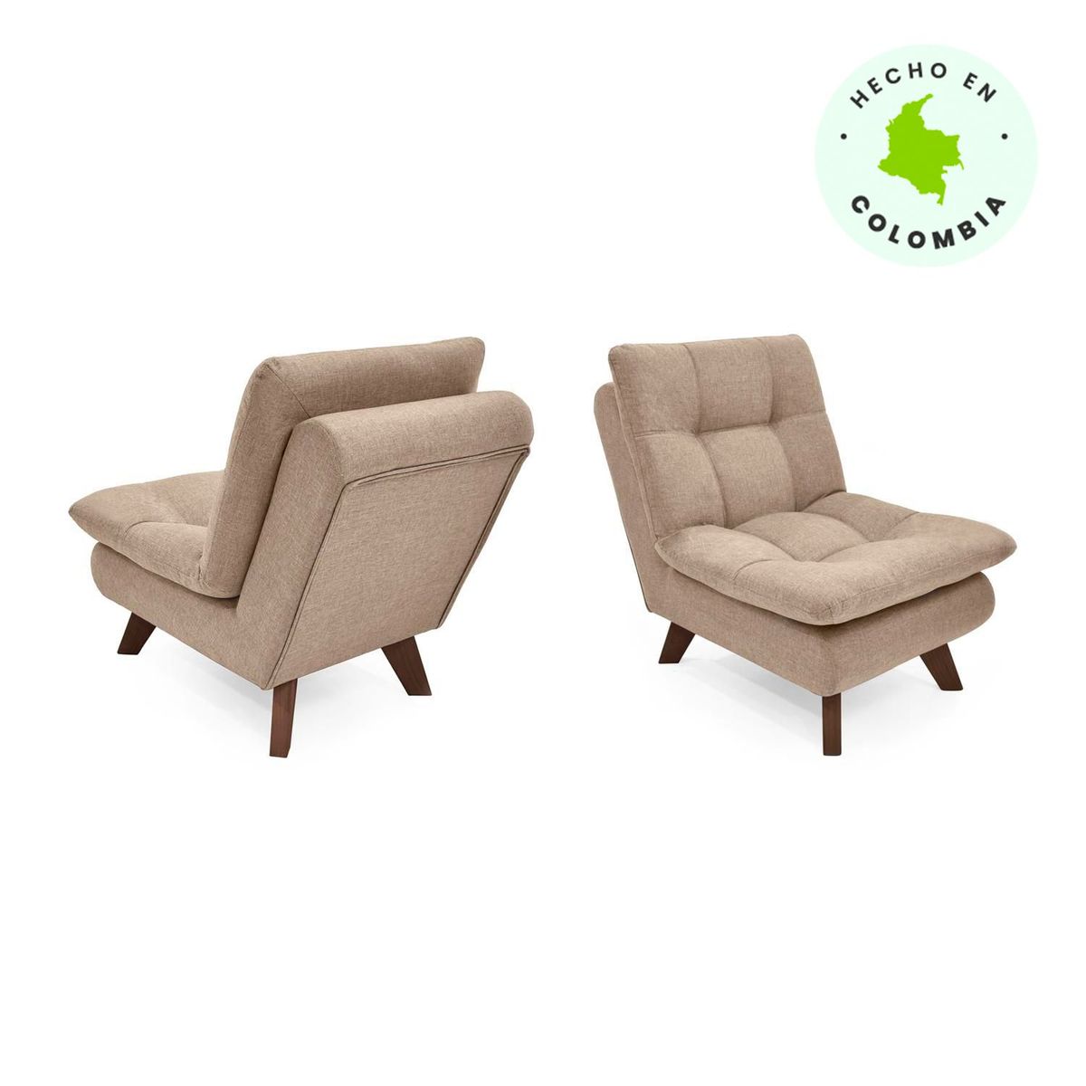 MICA - Poltrona Moderna en Poliéster  80 x 62 x 92 cm Mica