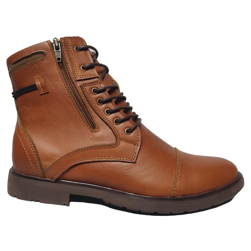 CALZADO CON ALTURA MONSERRATE - Botas en CUERO tipo york para hombre marca MONSERRATE color Alamo