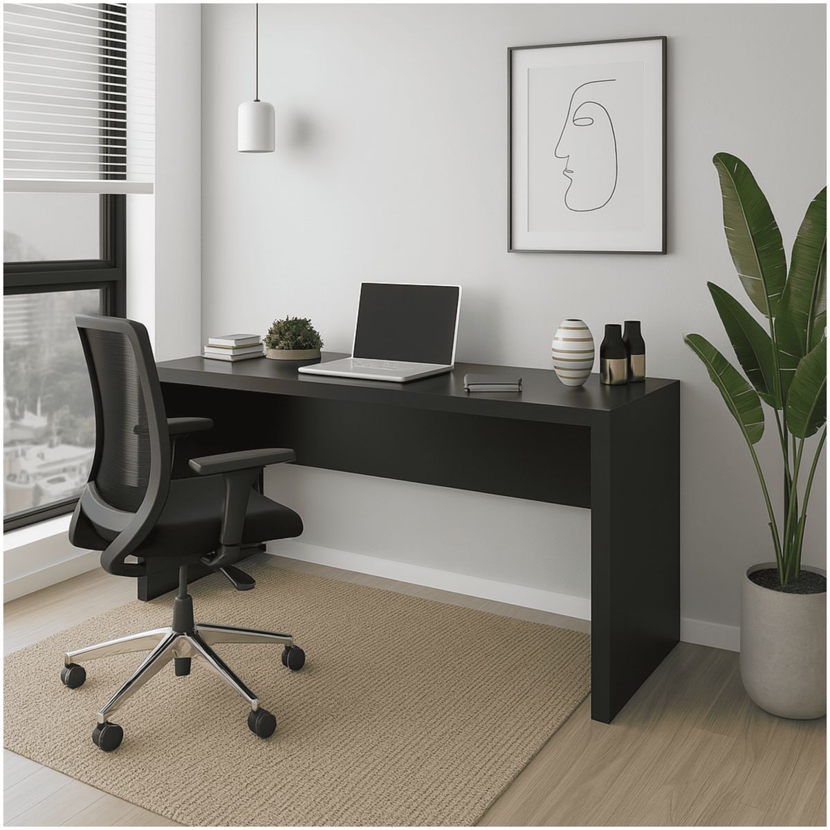 MUEBLES 2020 - Escritorio Lima Negro en MDP