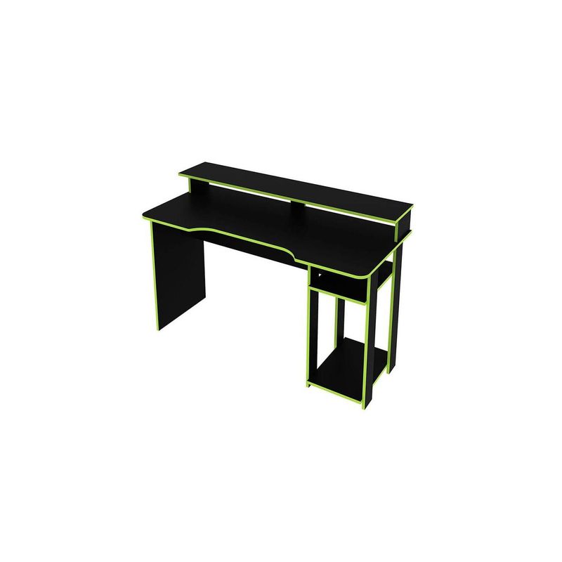 MUEBLES 2020 - Escritorio gamer Bolonia NegroVerde