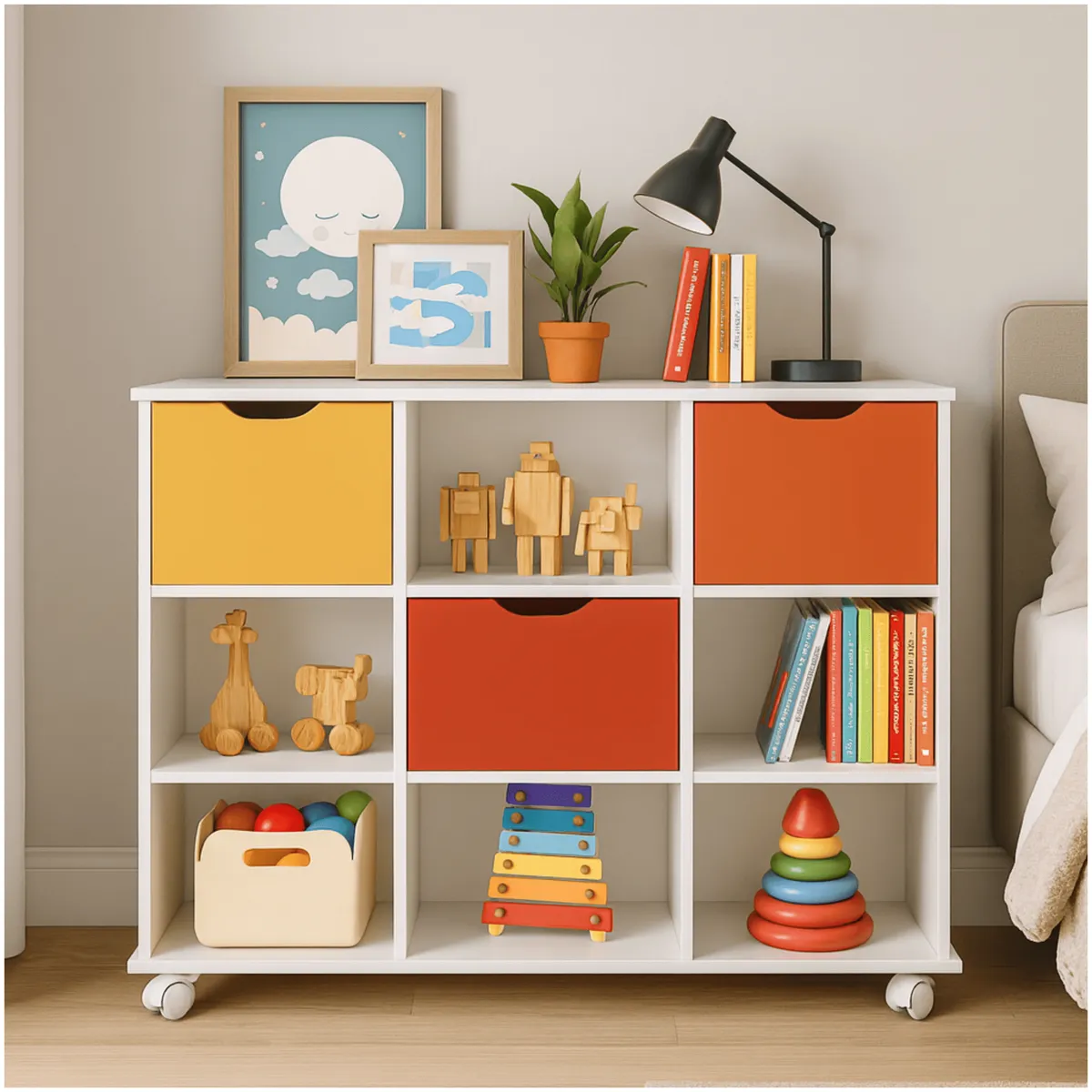 MUEBLES 2020 - Kit 3 cajones organizador Santos Multicolor