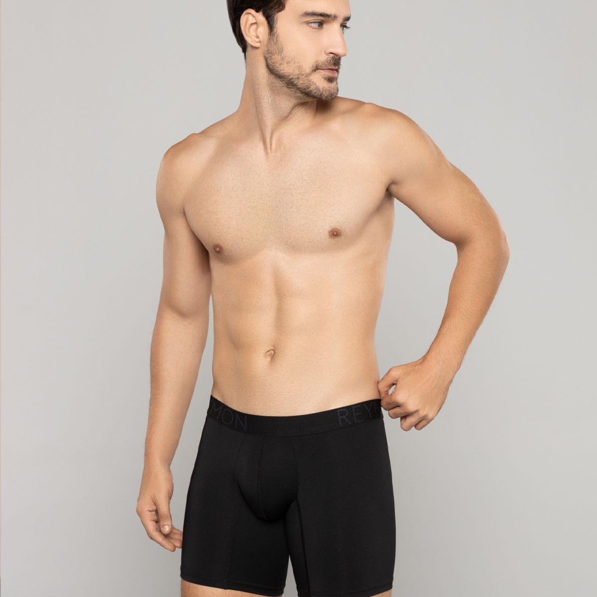 REYMON - Bóxer Básico En Poliéster Semilargo Para Hombre Ref3089