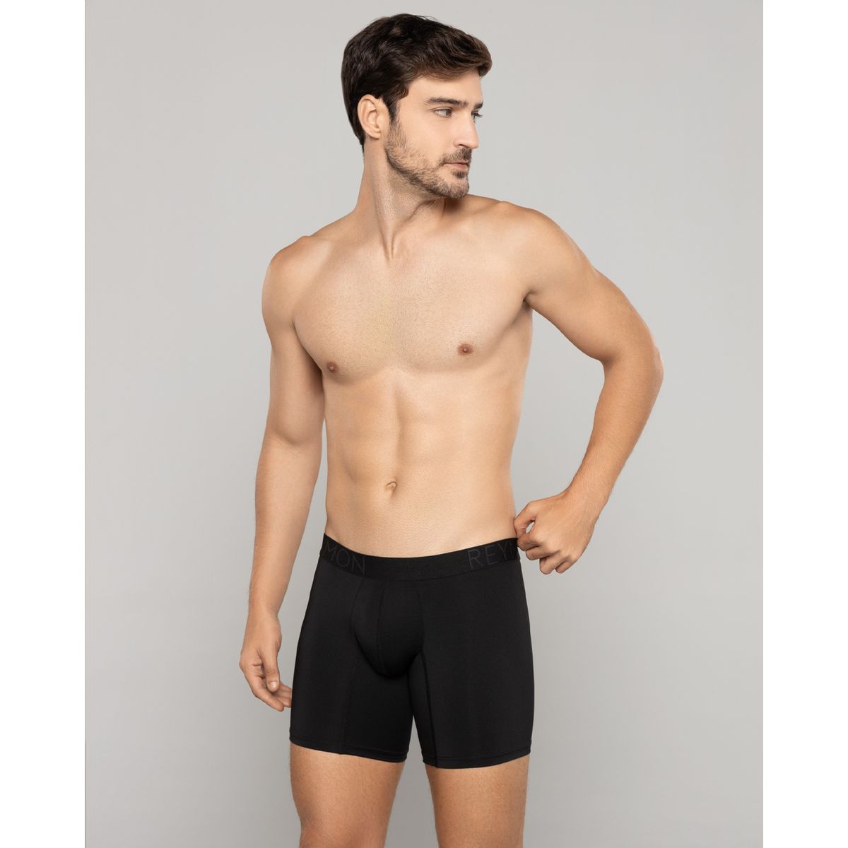 REYMON - Bóxer Básico En Poliéster Semilargo Para Hombre Ref3089