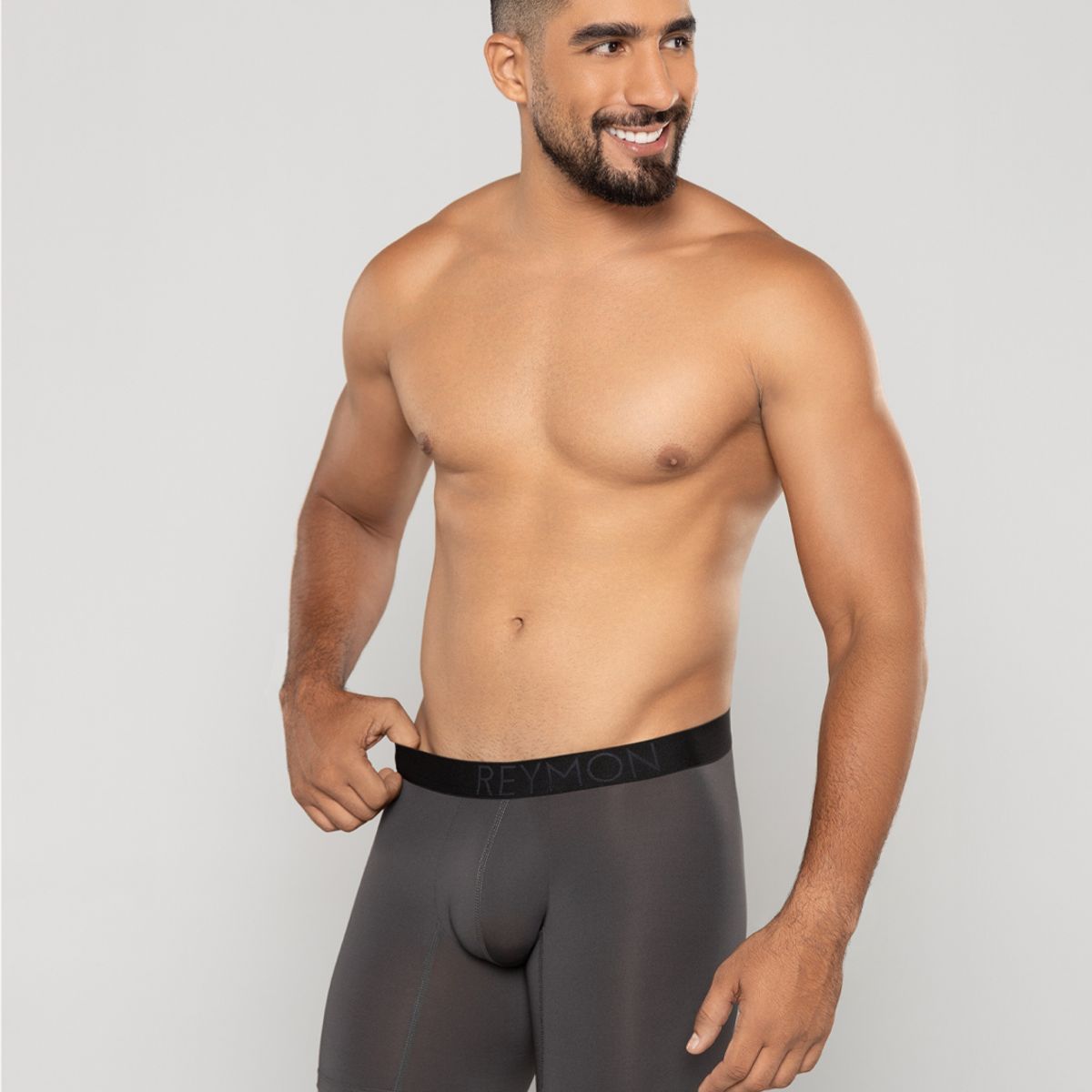 REYMON - Bóxer Básico En Poliéster Semilargo Para Hombre Ref3089