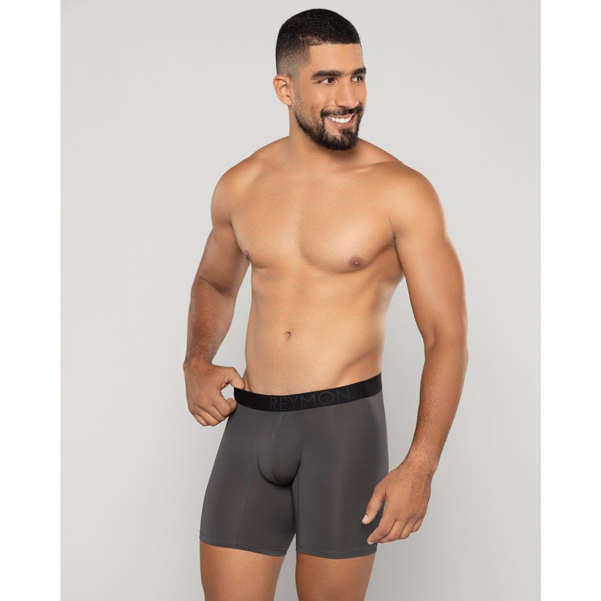 REYMON - Bóxer Básico En Poliéster Semilargo Para Hombre Ref3089