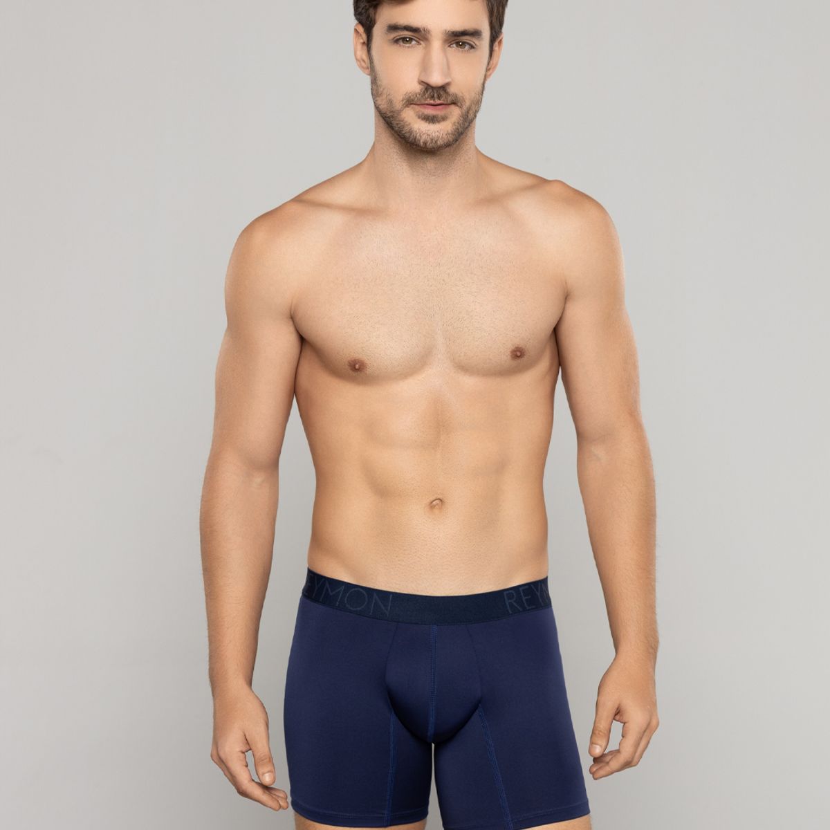 REYMON - Bóxer Básico En Poliéster Semilargo Para Hombre Ref3089