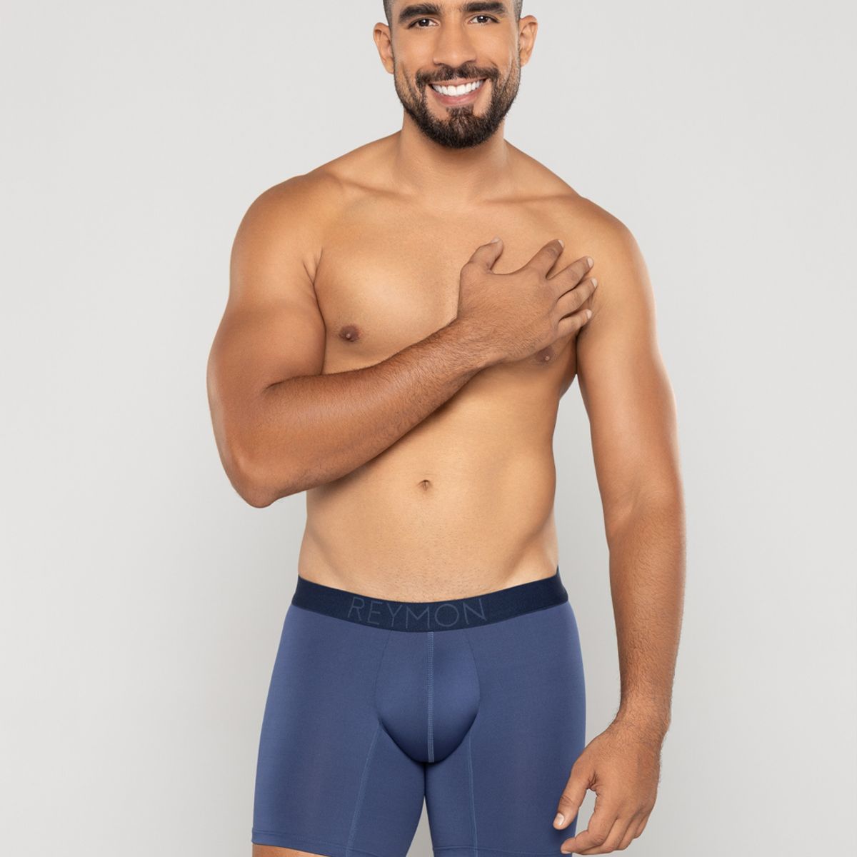 REYMON - Bóxer Básico En Poliéster Semilargo Para Hombre Ref3089