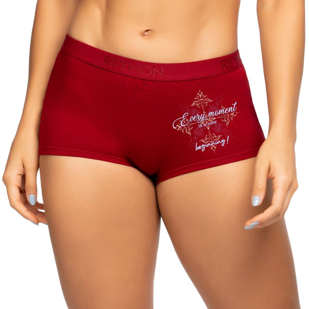 REYMON - Bóxer Tiro Alto En Algodón Estampado Para Mujer Ref. 8010