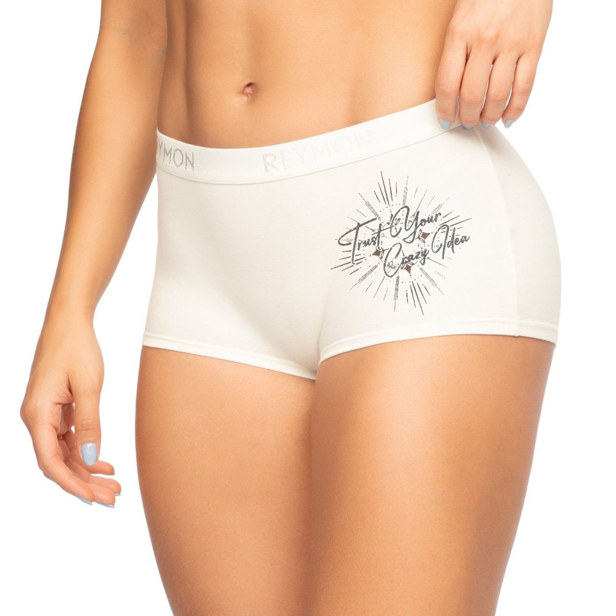 REYMON - Bóxer Tiro Alto En Algodón Estampado Para Mujer Ref. 8010