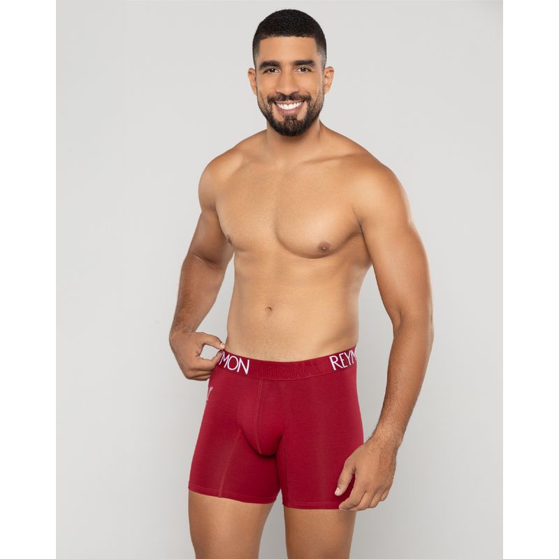 REYMON - Bóxer semilargo con bolsillo lateral para hombre