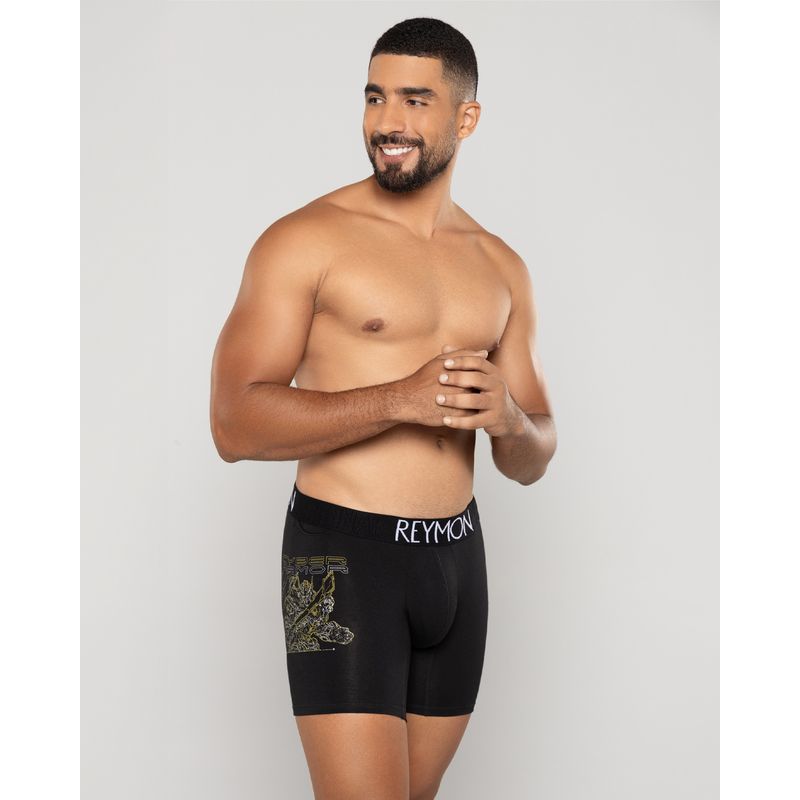 REYMON - Bóxer semilargo con bolsillo lateral para hombre