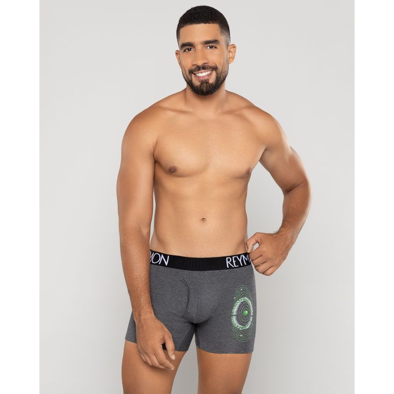 REYMON - Bóxer semilargo bragueta vertical para hombre