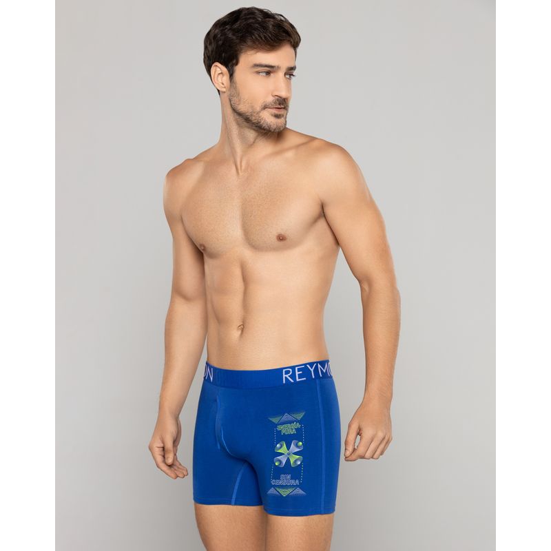 REYMON - Bóxer semilargo bragueta vertical para hombre
