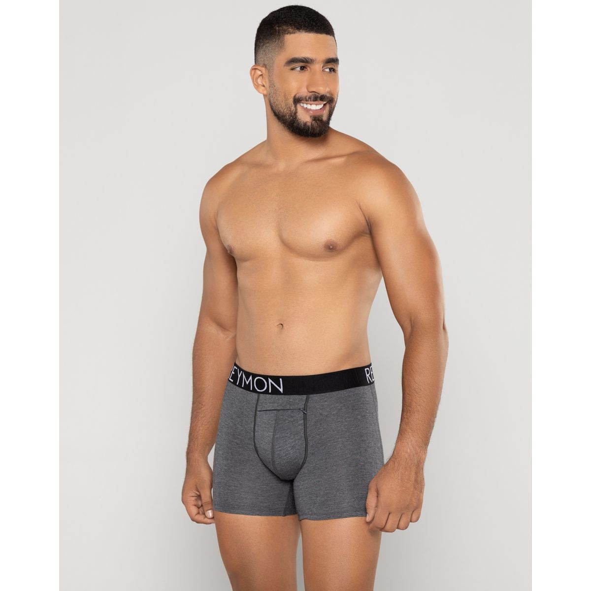 REYMON - Bóxer Semilargo Con Bolsillo De Seguridad Para Hombre Ref3040