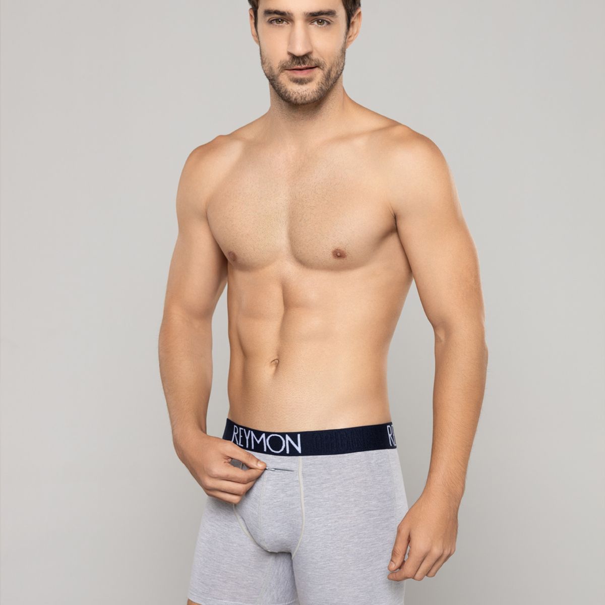 REYMON - Bóxer Semilargo Con Bolsillo De Seguridad Para Hombre Ref3040