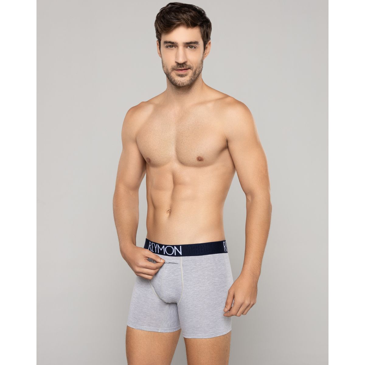 REYMON - Bóxer Semilargo Con Bolsillo De Seguridad Para Hombre Ref3040