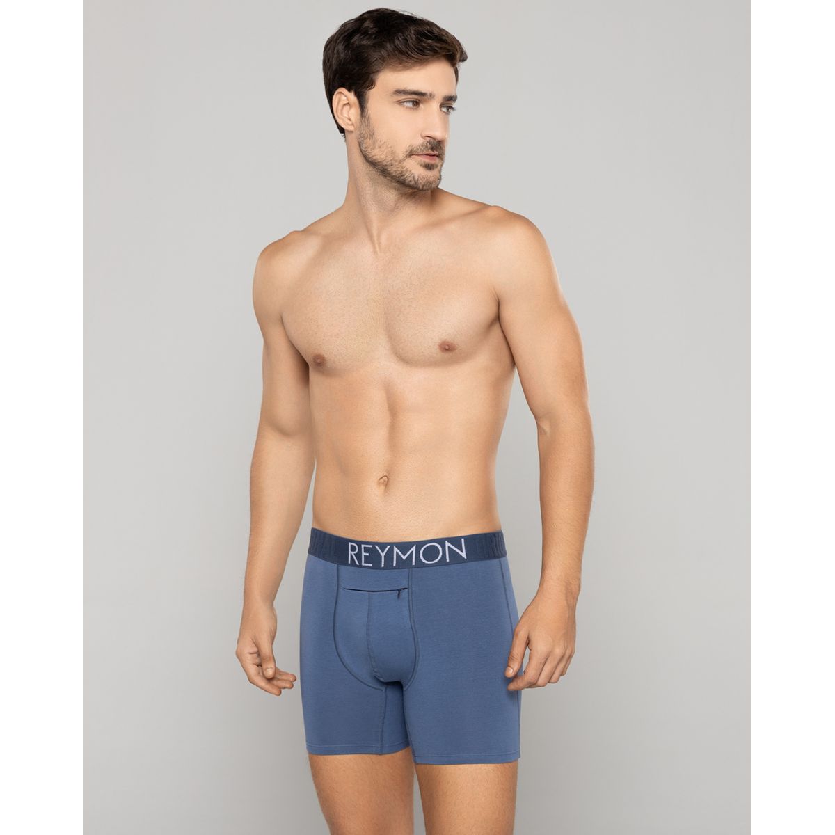 REYMON - Bóxer Semilargo Con Bolsillo De Seguridad Para Hombre Ref3040
